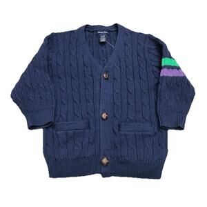 Gap Baby Cardigan Sweater Luxury Cotton Navy Blue Toddler 18-24 Months Y2K